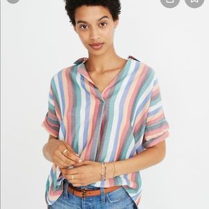 madewell striped courier shirt